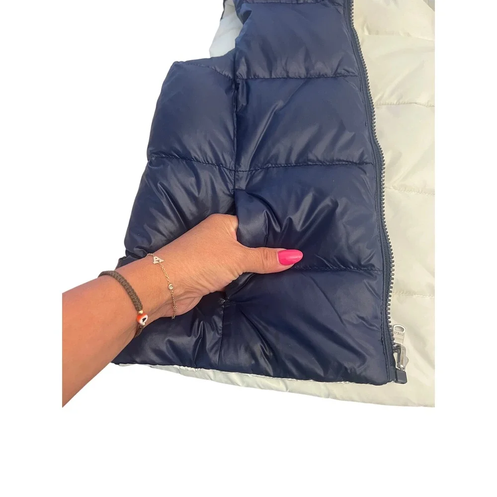 Polo Ralph Lauren Kids Reversible Down Puffer Vest Navy White Crest Size 6